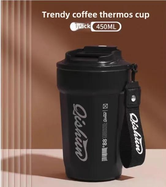 380 ml Kaffeebecher Tasse Edelstahl Reise Thermobecher Auslaufsichere Thermosflasche Tee Kaffee Büro Business Style Thermos