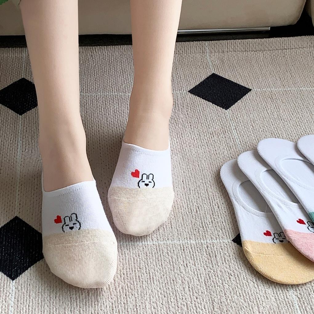 Women's Love Rabbit Socks/Fake Socks 6 Pairs
