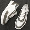 Little white shoes men's 2025 autumn new retro board shoes men's casual sports trend color matching lace-up men's leather shoes