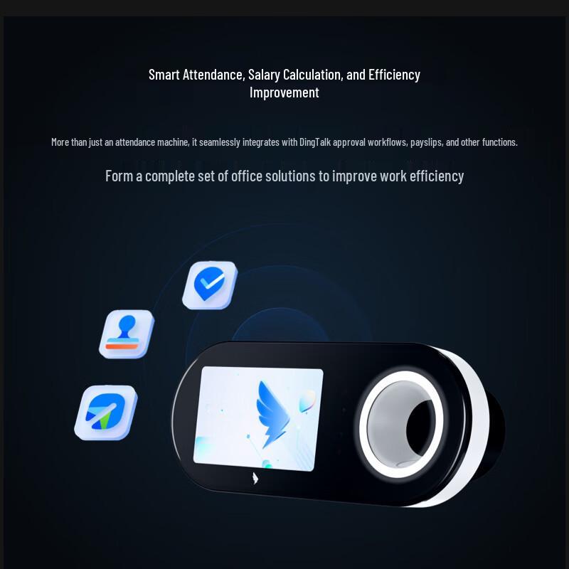 DingTalk Smart Face & Fingerprint Attendance Machine CN Plug (adapter Included)