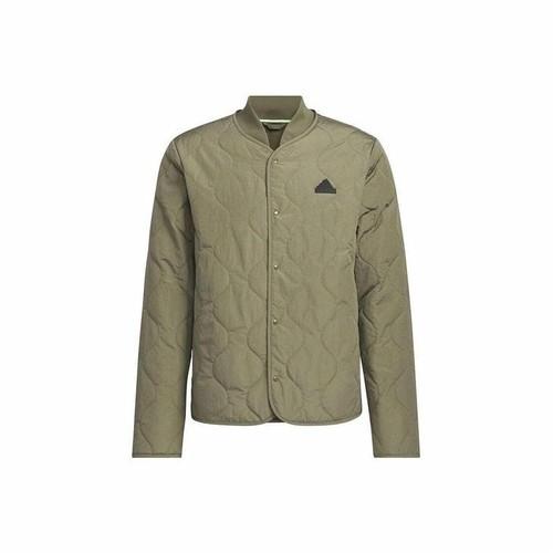 adidas men s warm windproof sports and casual jacket, olive green S оливковое зеленый