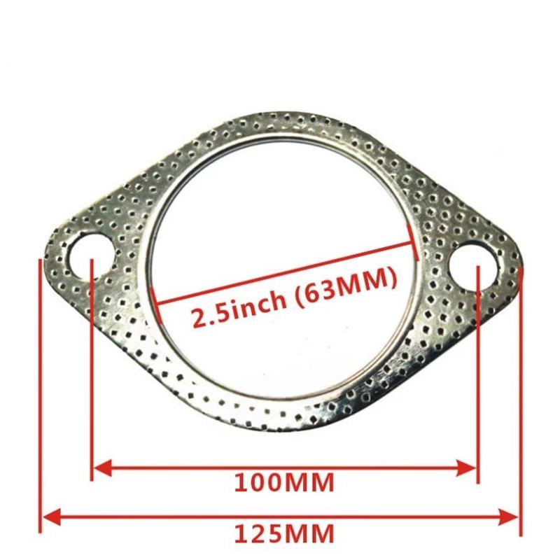 1Pc Universal Exhaust Flange Gasket High Temperature Reinforced Sealing Pad for Car Muffler Joint Replacement