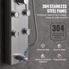 VEVOR Shower Panel System, 6 Shower Modes, Digital Display Shower Panel Tower, Rainfall, 8 Massage Jets, Tub Spout