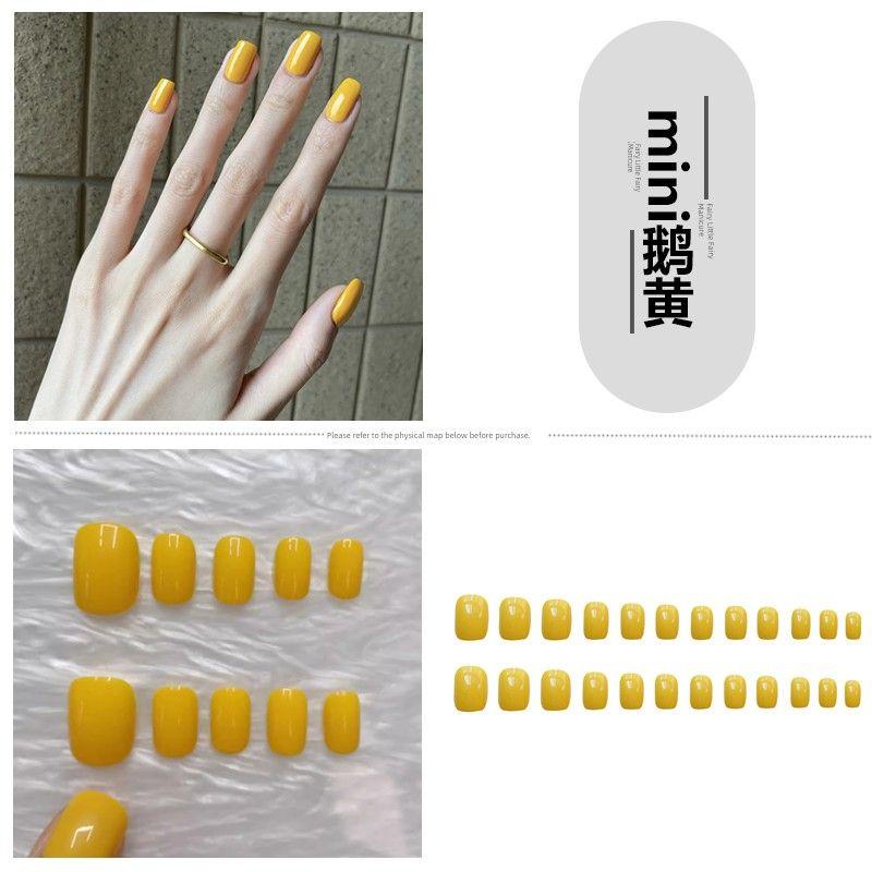 

Мини-квадратный чисто белый европейский и американский глянцевый съемный короткий стиль 166-mini goose yellow