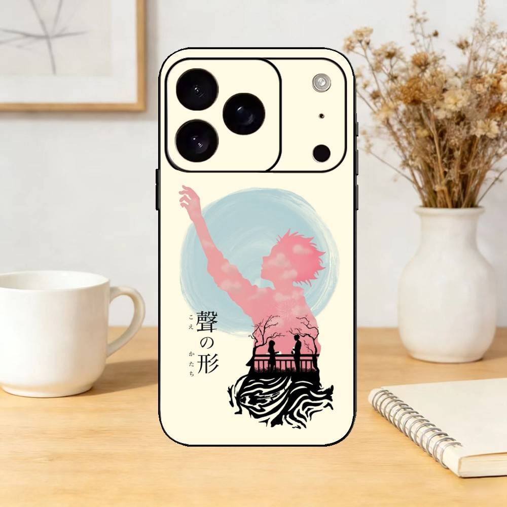 A Silent Voice Shoya Nishimiya Phone Case Silicone black Soft For IPhone 17,16,15,14,13,12,11,SE,Plus Pro Max