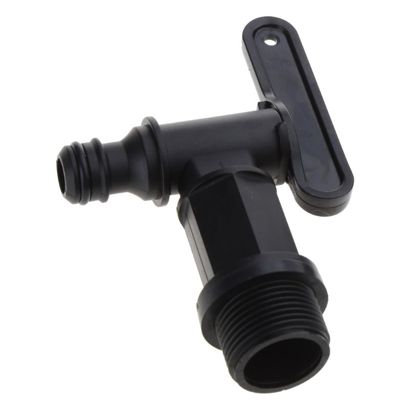 2 Stück Ablasshahn Regentonne 3/4 Zoll Hahn mit Dichtung Überwurfmutter Dichtband für Regenwasserfässer Wassertank Regentonnen Hahn