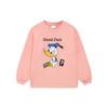 X Disney Donald Duck Cartoon Print Crew Neck Sweatshirt Women Tops Pink AWDS596-3
