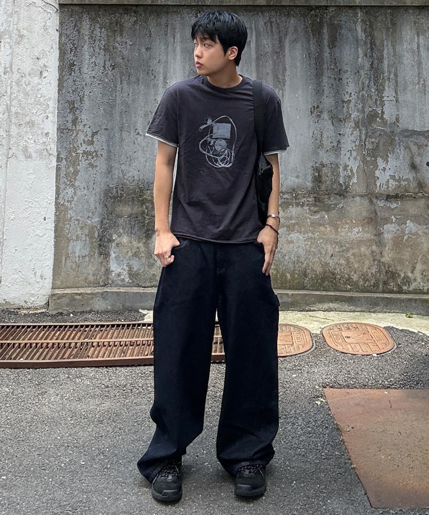 MAISON MINED Back-Point Denim Pants Indigo