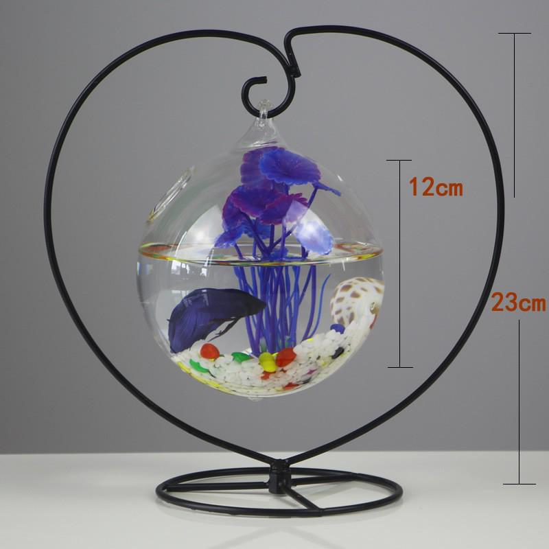Kreatives Mikro-Landschafts-Kampffisch-Aquarium - Modisches Glas-Fischglas-Dekorationsobjekt für die Heimdekoration, Kleine Geschenke