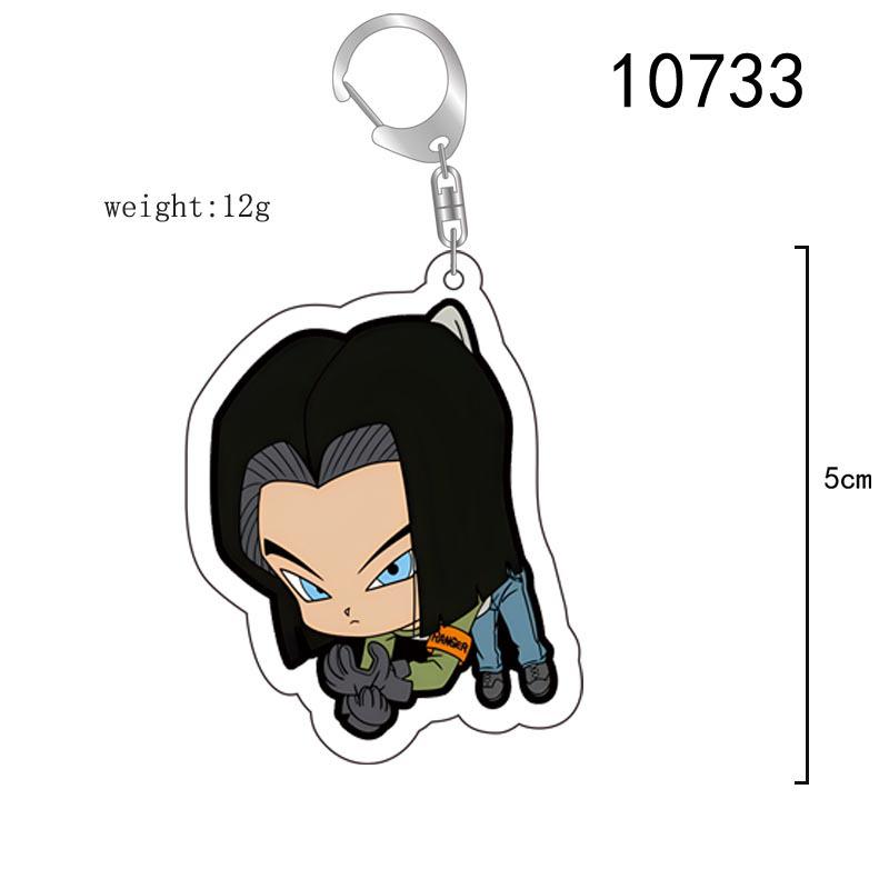 Dragon Ball Goku Acrylic Keychain - Double-Sided Cartoon Pendant Gift