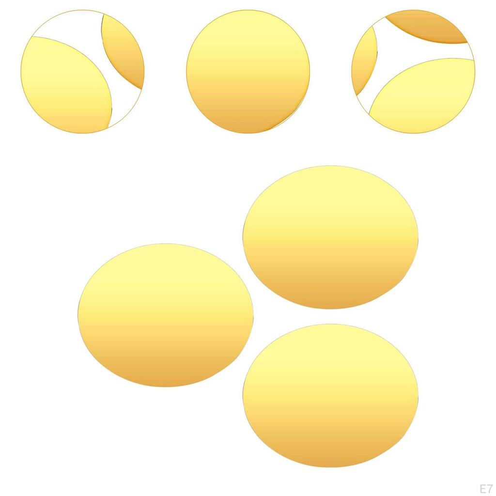 3 Pieces Mirror Centerpieces for Table Decorative Trays Round Plate Craft Projects