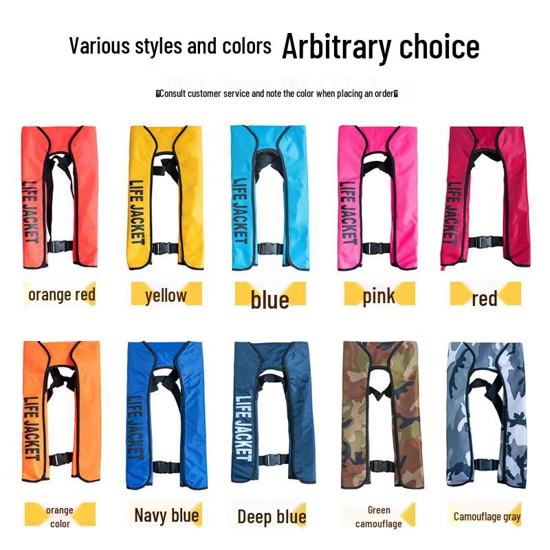 BAIZHOU Portable Inflatable Adult Life Vest Manual without Air Cylinder