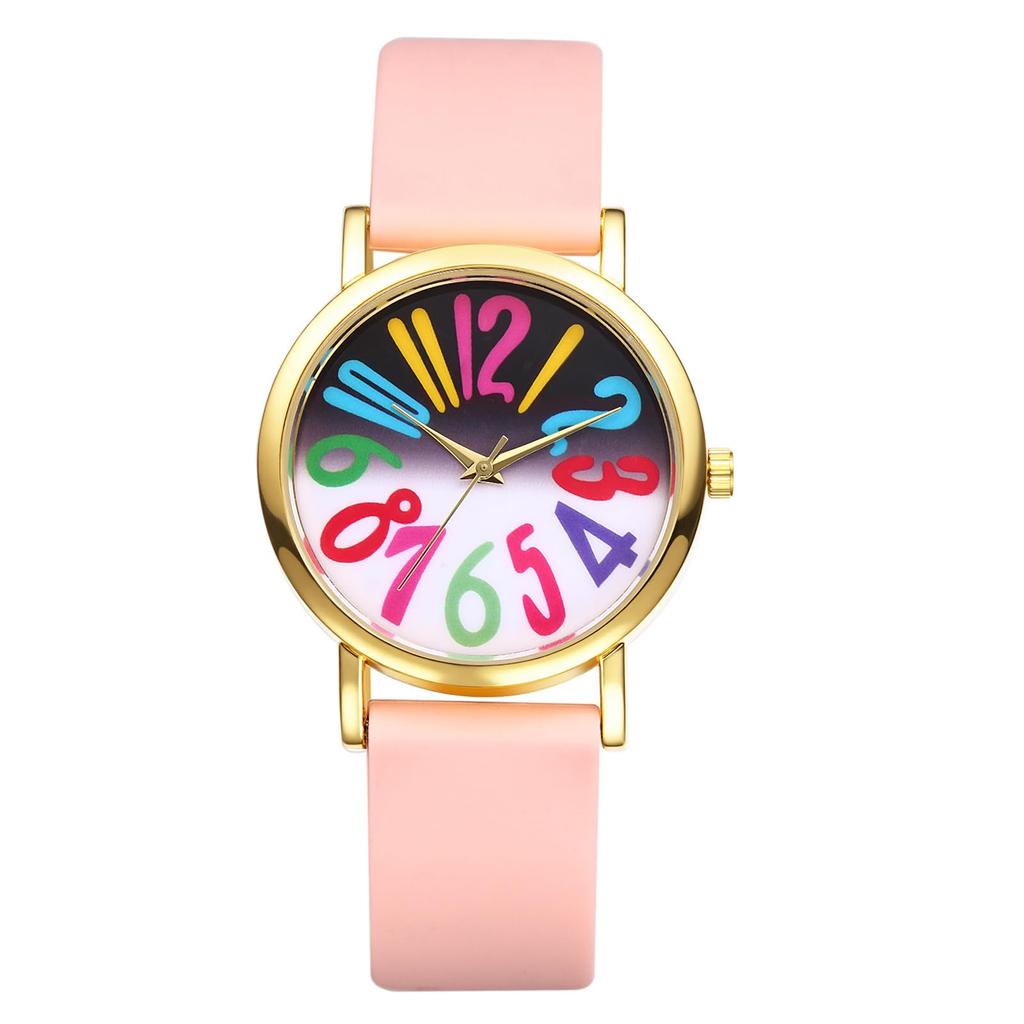 Silicone Adjustable Arabic Large Analog Quartz Business Use Perfect for or as a Gift for Her Women's Watch, Waterproof, Color Length, Numerals,