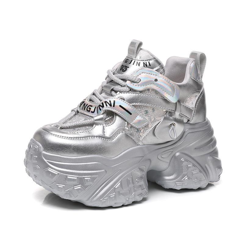 Dad shoes women's thick sole inner height increase autumn new muffin soft sole sports shoes versatile comfortable versatile