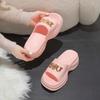EVA thick-soled women's slippers summer home indoor soft-soled high-elastic slippers bathroom bath cold flower buckle slippers