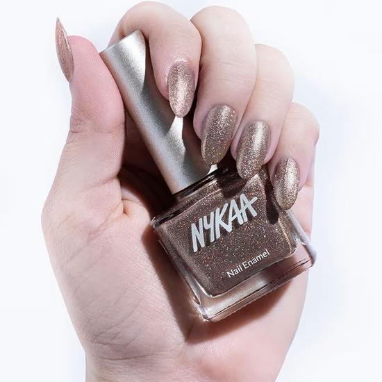 Nykaa Glitter Nail Enamel - Cocktail Toast 464