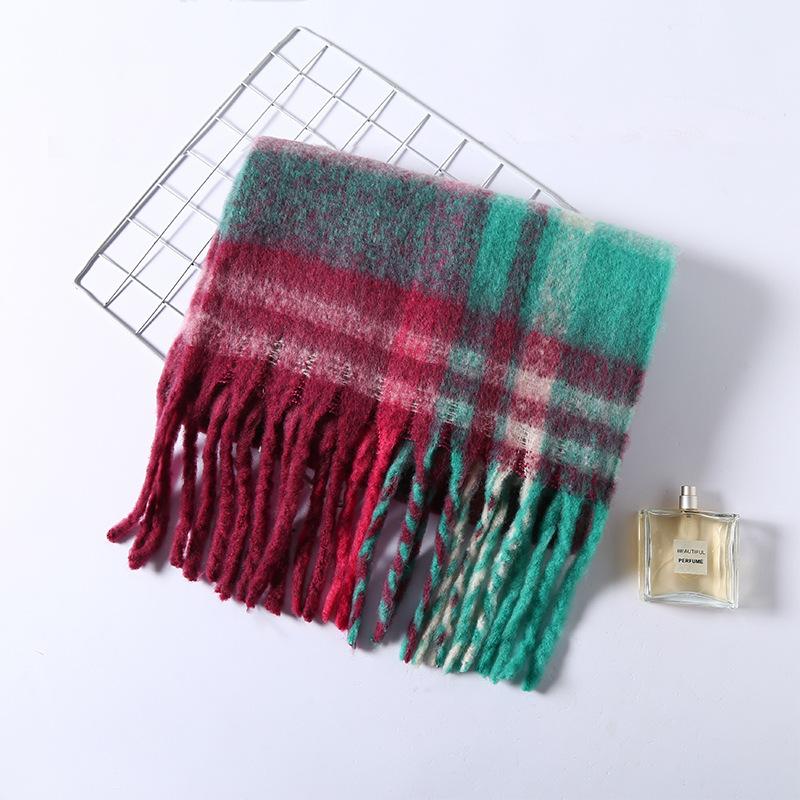 New Spring, Autumn and Winter Thickened Warm Hair Pulling Scarf Fashionable and Versatile