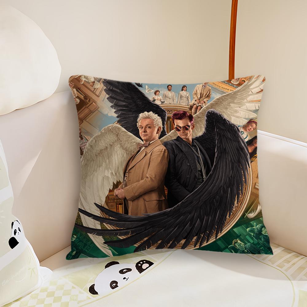 Tv Good OOmens angel cushion cover Pillow Case Plush Fabric Soft Double Sided Print Sofa Cushion Cover Throw Pillow Covers