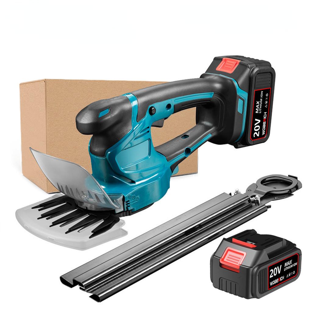 21v Cordless Electric Grass Shears 2 IN 1 Rechargeable Handheld Grass Cutter Portable Garden Hedge Trimmer