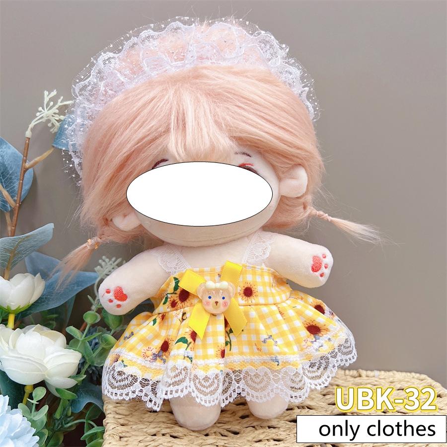 

20Cm Cotton Doll Clothes Cute Dress Lolita Vintage Doll Clothes For Plush Doll Idol Dolls For Cotton Stuffed Dolls Accessories no doll