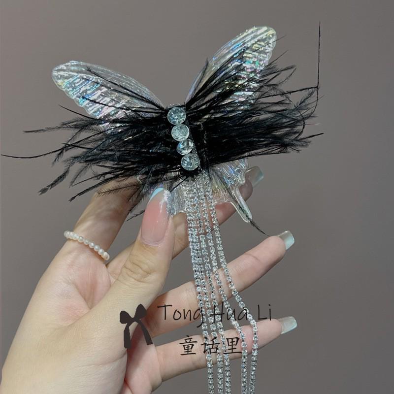 2023 Tassel Pearl Bow Hair Clip for Women – Elegant Fairy Headdress