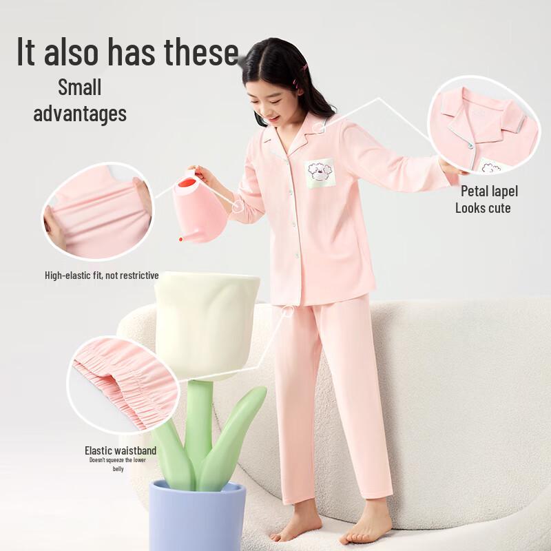 Miiiiichan Collaboration Girls' Cotton Pajama Set