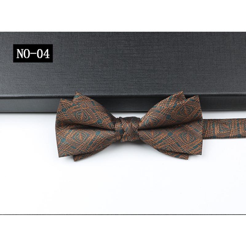 Business Bow Tie Men'S Shirt Suit Gentleman Pattern High-End Wedding Hosting Banquet Bow