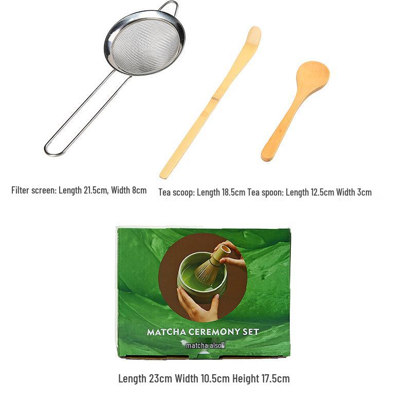 Japanese Ceramic Matcha Bowl Set with Bamboo Chasen Whisk – Perfect for Song Dynasty Tea Ceremony