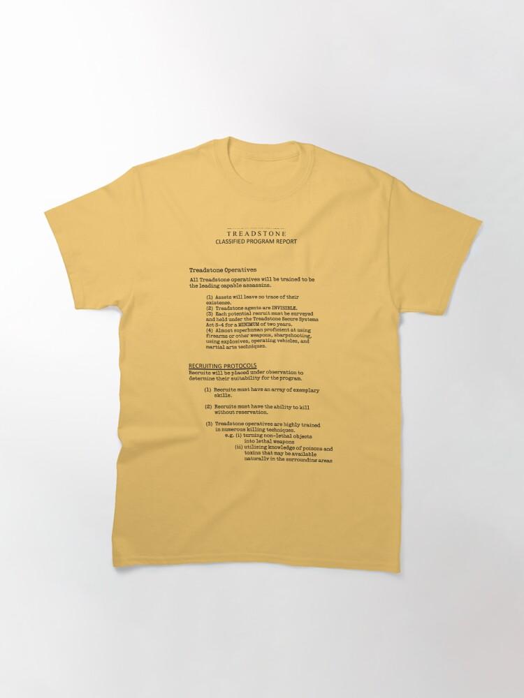 Jason Bourne Treadstone Classified Program Report - Jason Bourne Classic T-Shirt