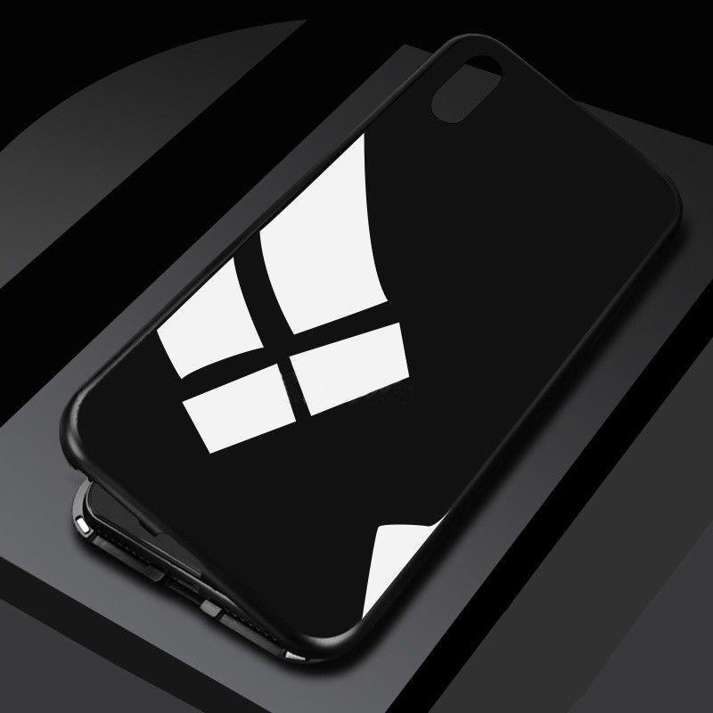 Flip Case Magnetic For Iphone X 8 7 Plus Clear Tempered Glass Film Phone Cases