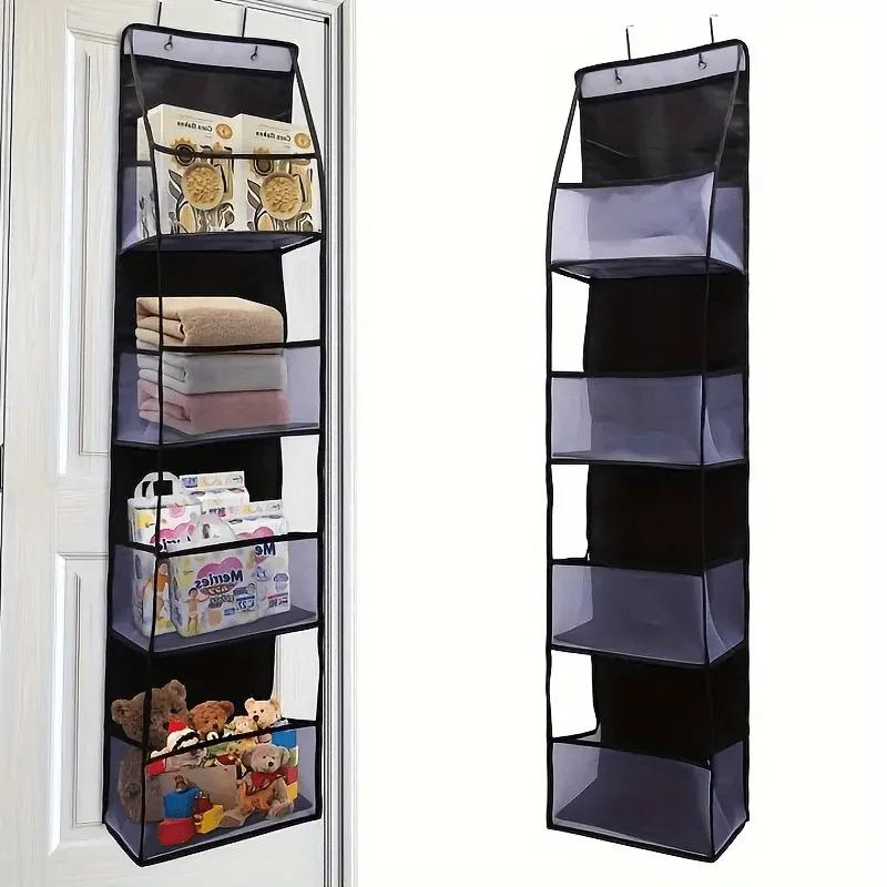 4Layer Storage Bag Foldable Hanging Organizers for Bathroom Behind Door Snacks Toys Clothes Storage Accessories Closet Organizer
