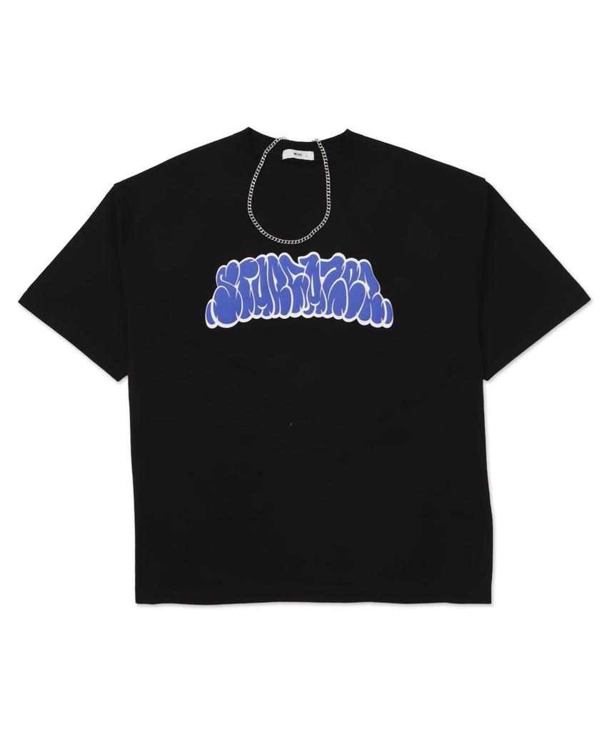 WEGO Unisex Short Sleeve Set with Accessory Oversized Size Black 2-Piece T-Shirt Graphics, Silhouette, Streetwear, Casual, Gift, Spring, Summer, Fall,