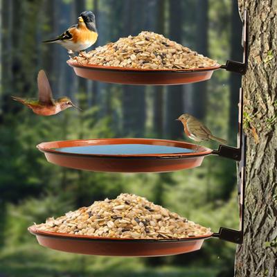 Mangeoire à oiseaux suspendue montée sur arbre, bol résistant aux intempéries, bain d'oiseaux, spa, fournitures pour animaux de compagnie pour balcon, balustrade, jardin, attire les oiseaux sauvages