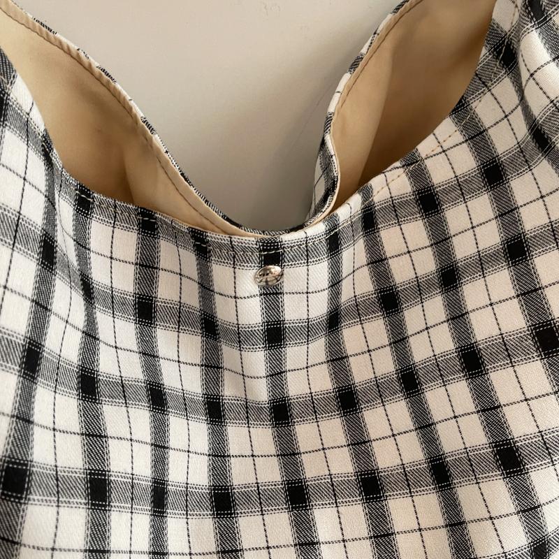 Underarm Bag Women's Large Capacity Plaid Tote Bag Commuter Shoulder Bag