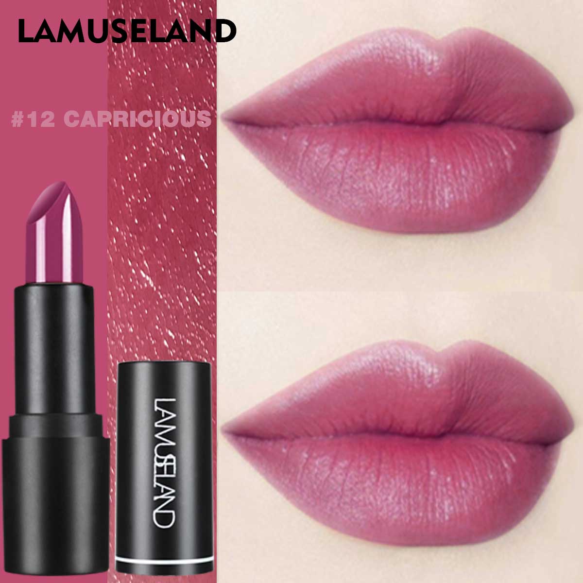 

LAMUSELAND Moisten Водостойкая шелковая бархатная губная помада - 12 цветов LA11