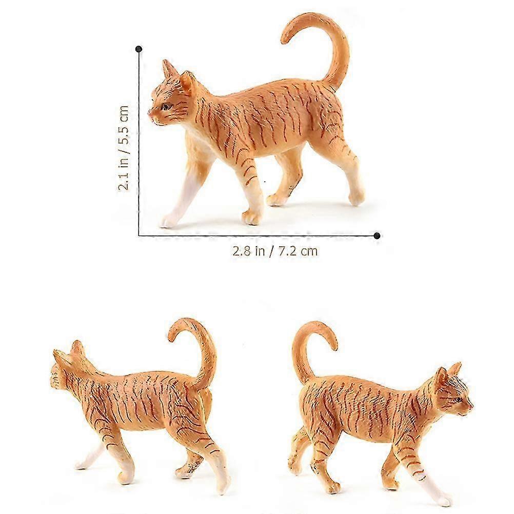 Simulations-Katzenfigurine, Entzückende lebensechte Skulptur für die Heimschreibtischdekoration, Realistisches sammelbares Katzenstatuen-Ornament