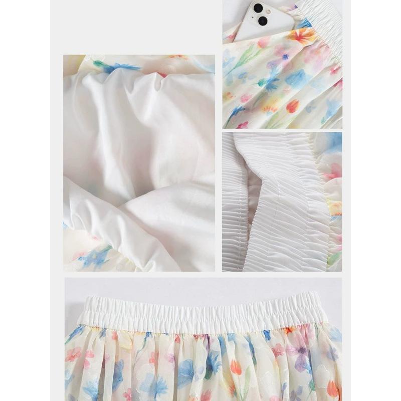 Women's Summer Shorts Petite High Waist Loose Casual Ice Silk Wide Leg Pants