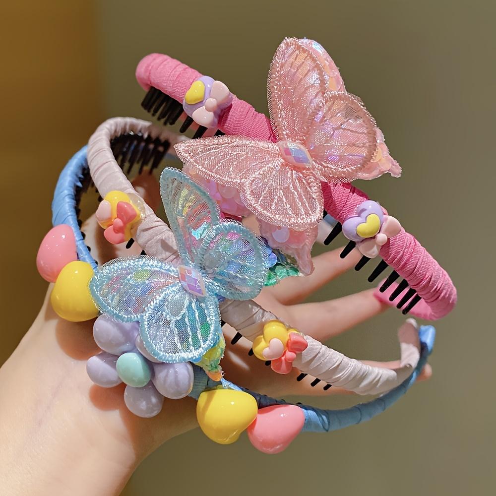 Korean Style Butterfly Hair Hoops, Non-Slip Hair Accessories for Hair Control and Flyaway Taming