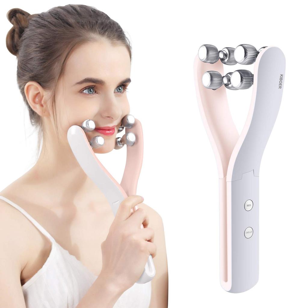 Kiboer Facial Small Face Lift EMS Facial Beauty Micro Face Beauty Whole Face Japanese Instruction Manual Included Roller, Roller, Y-Shape,