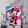 Disney Diamond Painting Minnie Mouse Summer Beach Vibrant Illustration 5D Diamond Painting Art Embroidery Cross Stitch Room Decoration