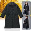 Herfst Winter Jas Dames Lange Jas Femme Gewatteerde Parka's Gewatteerd Lichtgewicht Oversized Bovenkleding Zwart Vrouwelijk