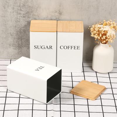 3 Stück Kaffeebohnen Vorratsdosen Tee Zucker Vakuumversiegelte Gläser Eisen Dosen Hitze Küche Creme Dose Luftdichter Deckel 1L