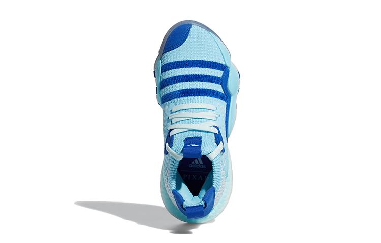 adidas Trae Young 2.0 Fabric Mid Top Children's Basketball Shoes Blue H06488