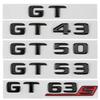 Chrome Glossy Black ABS Car Rear Trunk Letters Badge Logo Emblem For GT GT43 GT50 GT53 GT63S AMG C190 Auto Accessories