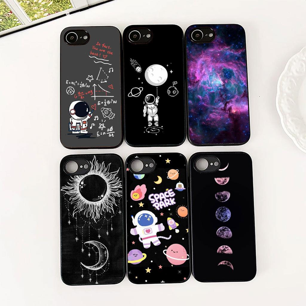 Cover for Motorola Moto G55 G45 G75 G85 G35 Edge 50 30 Fusion 40 NEO Ultra Pro Casing Phone Case Moon Astronaut Stars Art