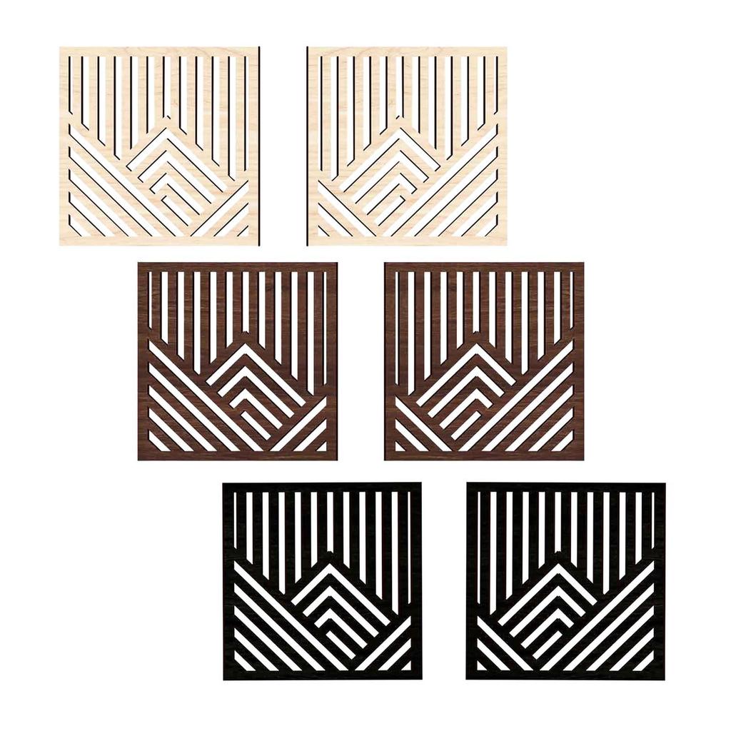 2Pcs Wooden Wall Art Panels Modern Ornaments Wood Wall Hanging Sculptures Boho Abstract Wall Decor for Office Living Room
