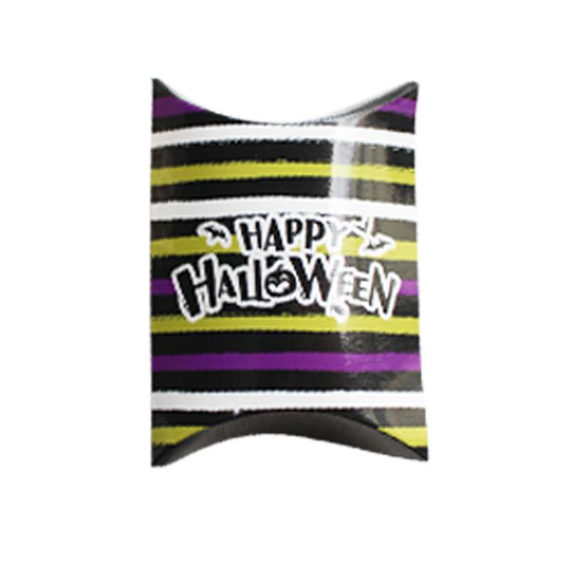 10/20pcs Halloween Pillow Shaped Candy Box Gift Box, Halloween Pumpkin Boo Ghost Witch Gift Box