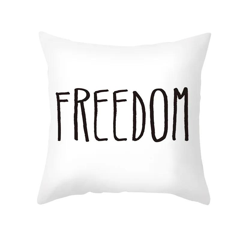USA July 4th Independence Day Gifts Sofa Decor Throw Pillow Case Home Decorative Cushion Cover Fireworks Printed Pillows Cover