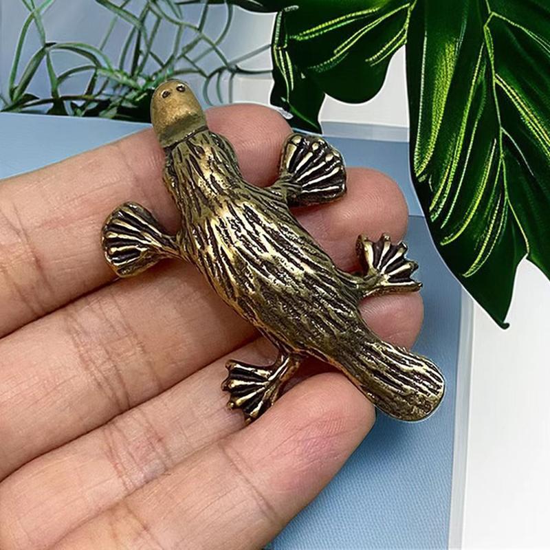 1 Τεμάχιο Ρετρό Ορείχαλκος Πλατύπους Στολίδι Συμπαγές Χαλκός Ρύγχος Πάπιας Μινιατούρα Φιγούρα Μεταλλικό Τσάι Κατοικίδιο Feng Shui Συλλεκτικό Μοντέλο Διακόσμηση Σπιτιού