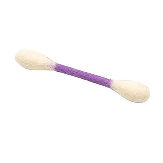 

Cotton Swab Cat Toy with Catnip Felt Cat Chew Stick Teething Toy Kitten Kicker Toy for Indoor Play Interactive Kitty Kicker Accessories 1pc фиолетовый